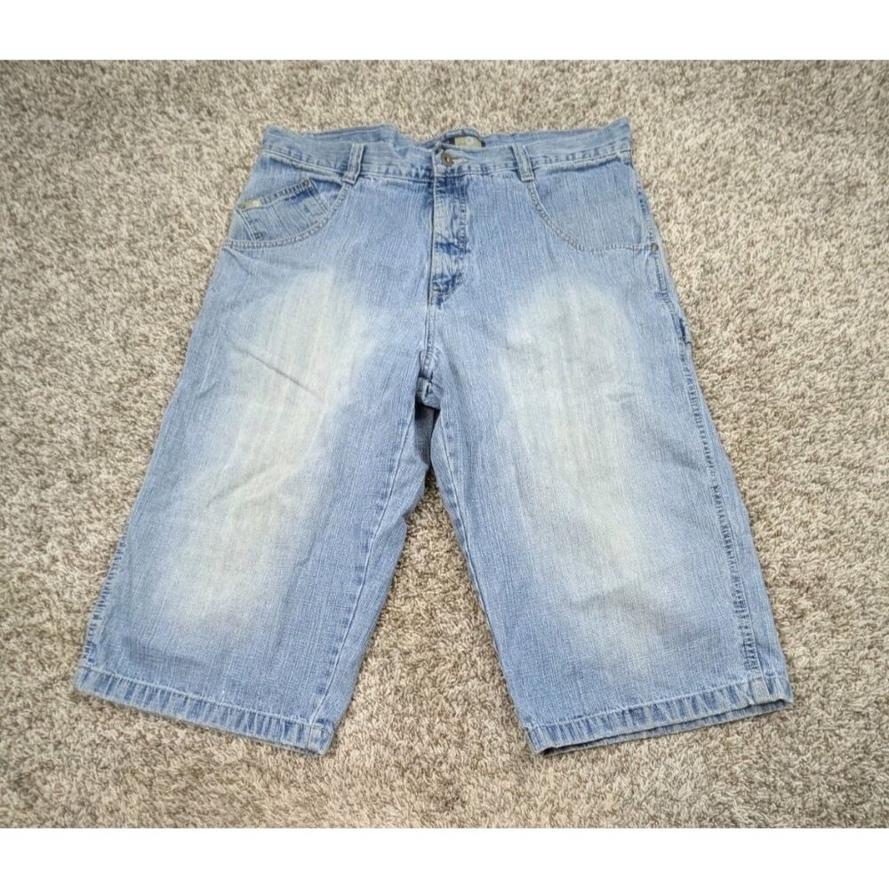 Vintage Southpole Jean Shorts Men's 38 Blue Baggy 18" Inseam Y2K Rap Hip Hop